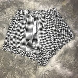 NWOT Gingham Ruffle Shorts